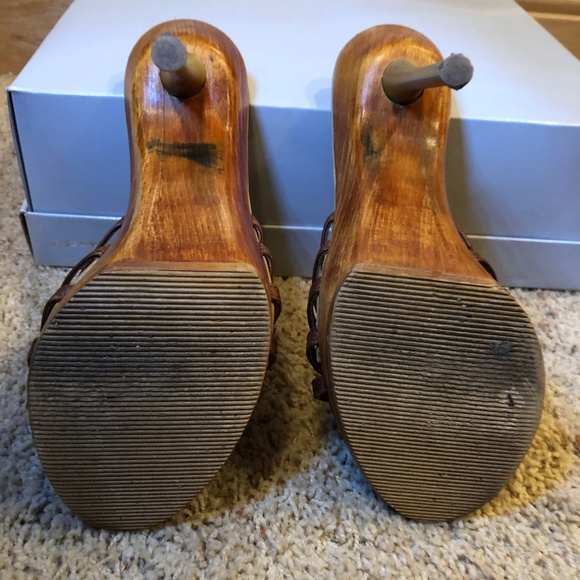 XTC Cognac Strappy Stiletto Heel - Picture 3 of 3